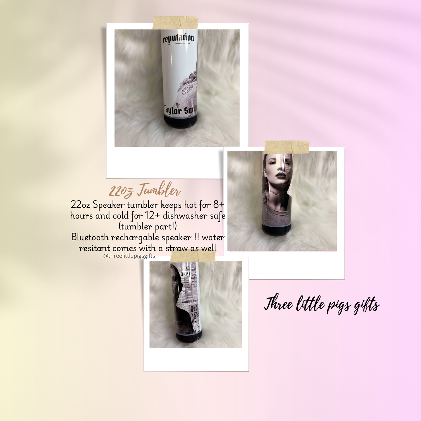 Taylor inspired Speaker Tumblers